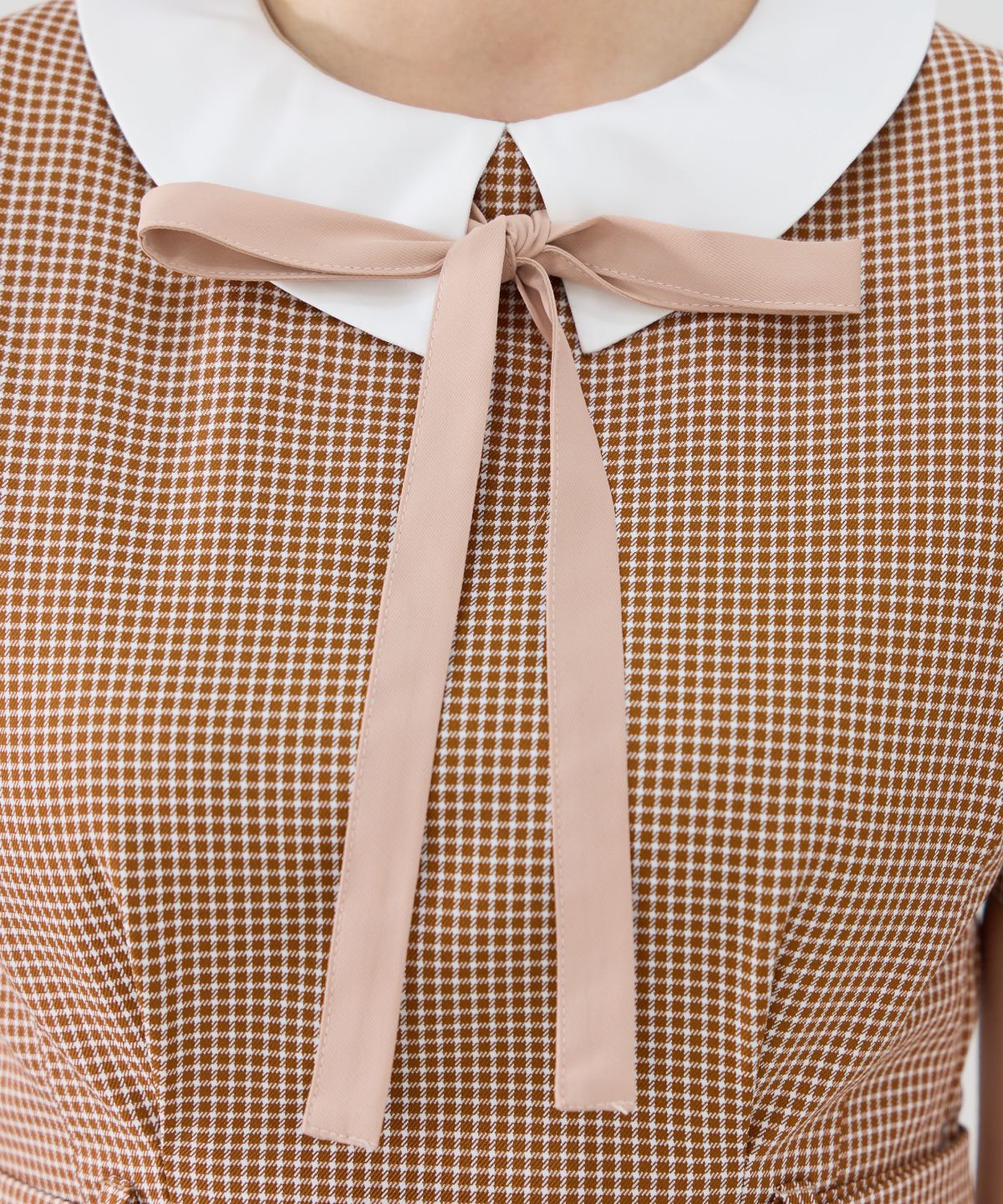 REDYAZEL「ギンガムチェック襟つきミニワンピース」|ワンピース|