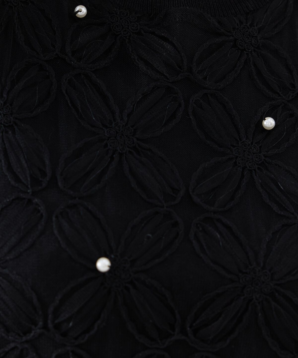 REDYAZEL「フラワーチュールドッキングニットトップス」|ニット・セーター|