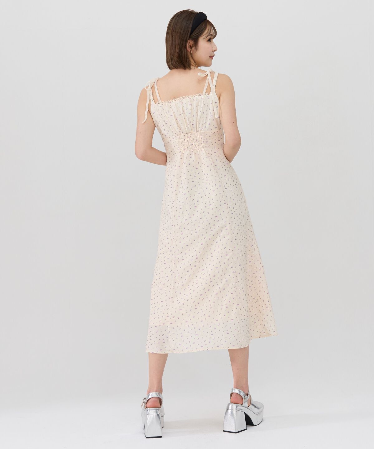 REDYAZEL「ミニフラワーWストラップロングワンピース」|ワンピース|