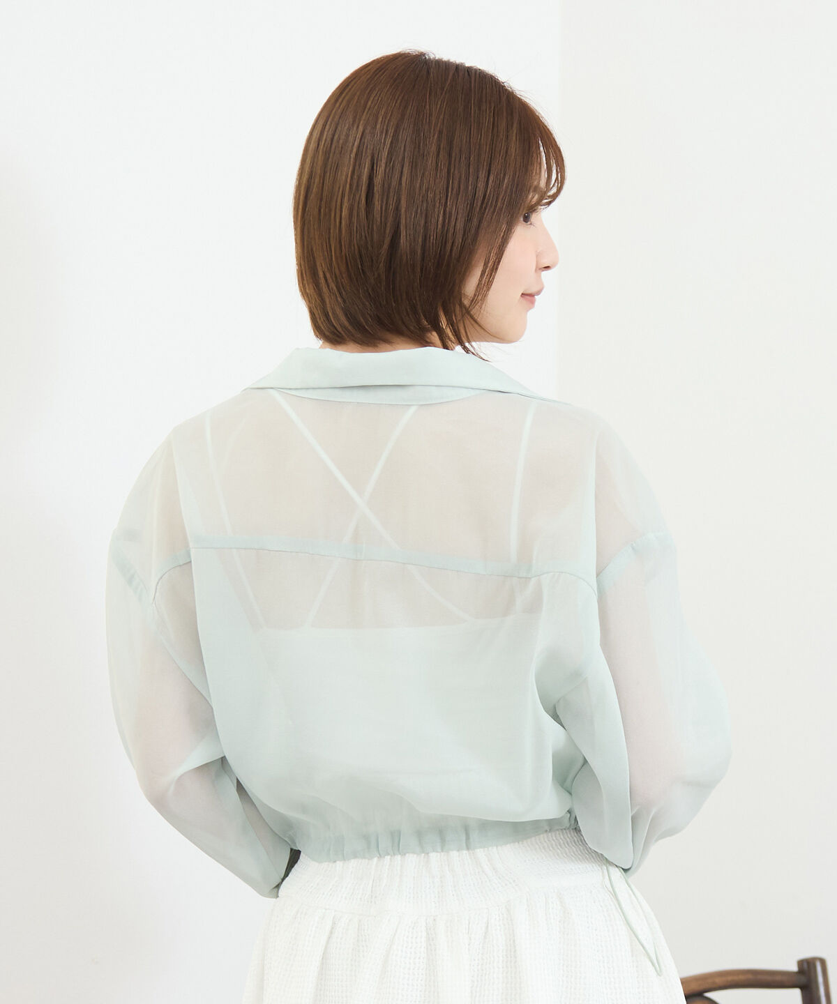 REDYAZEL「フロントポケットシアージャケット」|ノーカラージャケット|