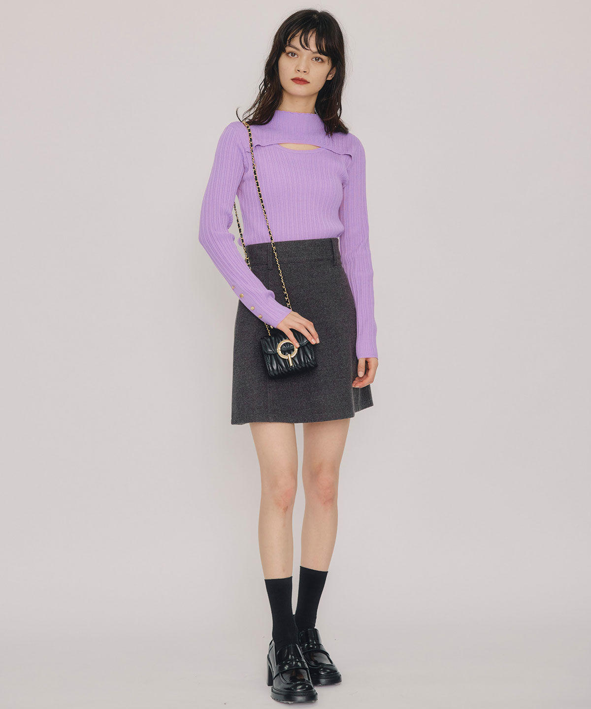 REDYAZEL「ハイウエストフレアミニスカート」|フレア|