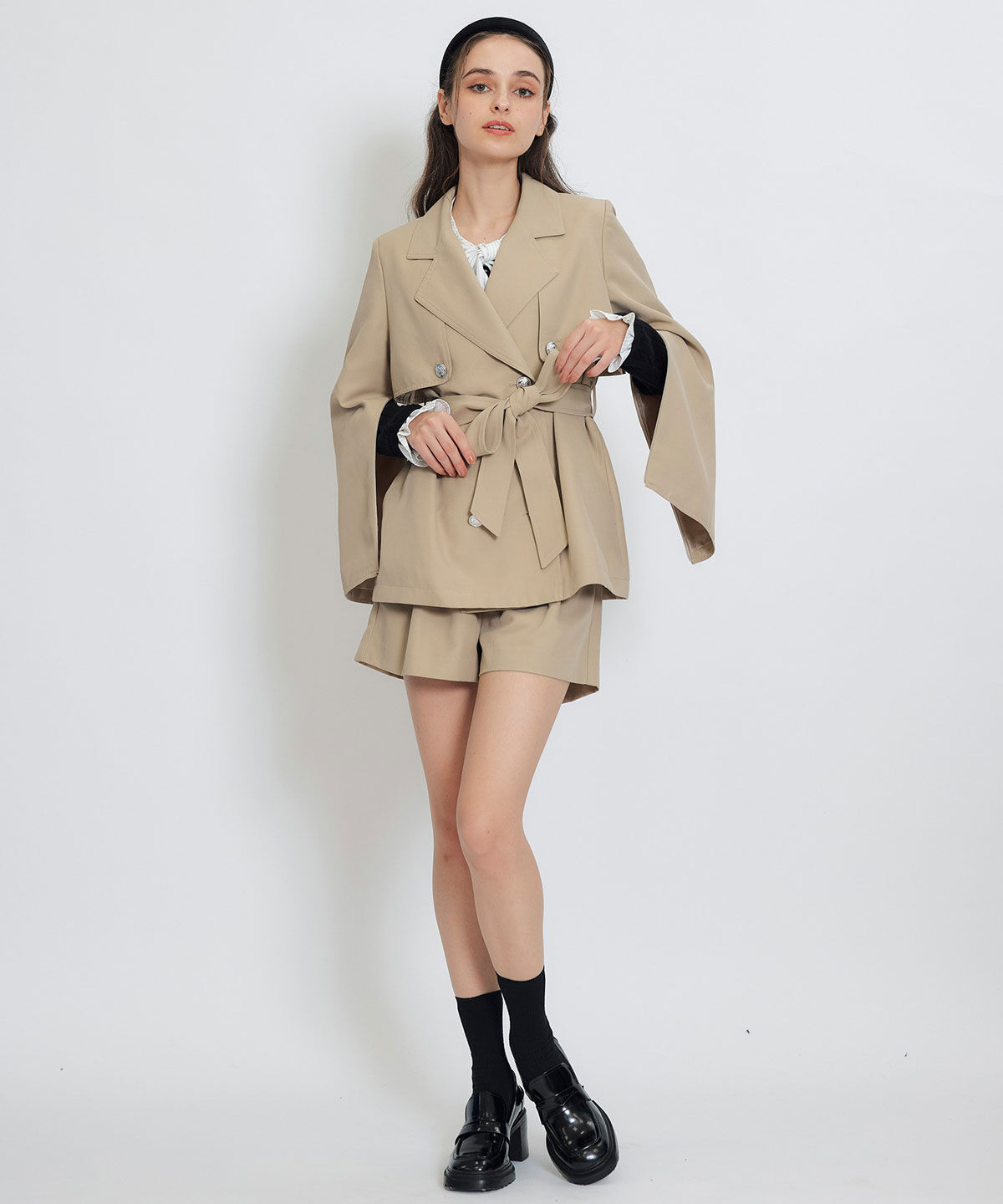 REDYAZEL「ベーシックタックショートパンツ」|キュロット|