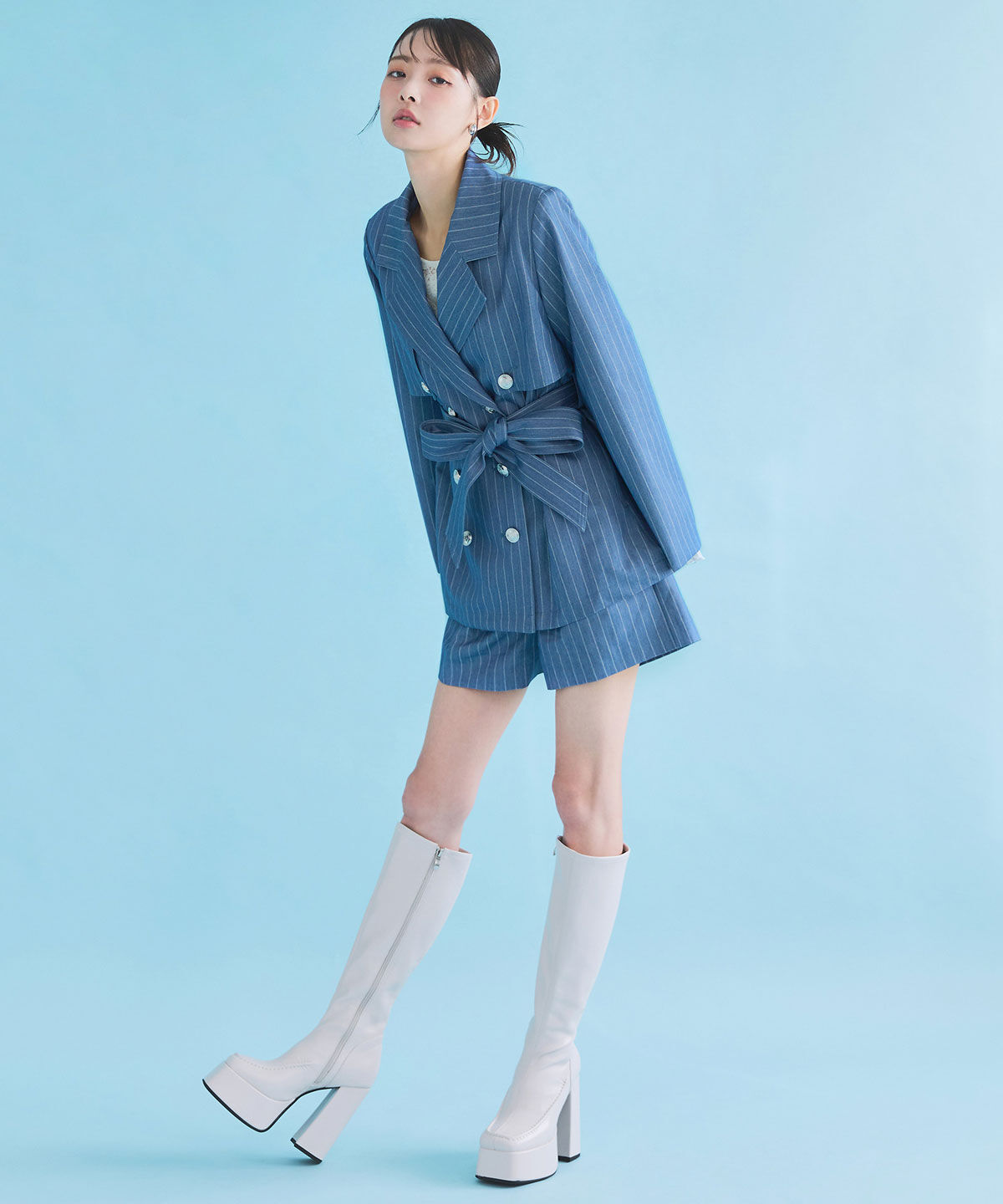 REDYAZEL「ベーシックタックショートパンツ」|キュロット|