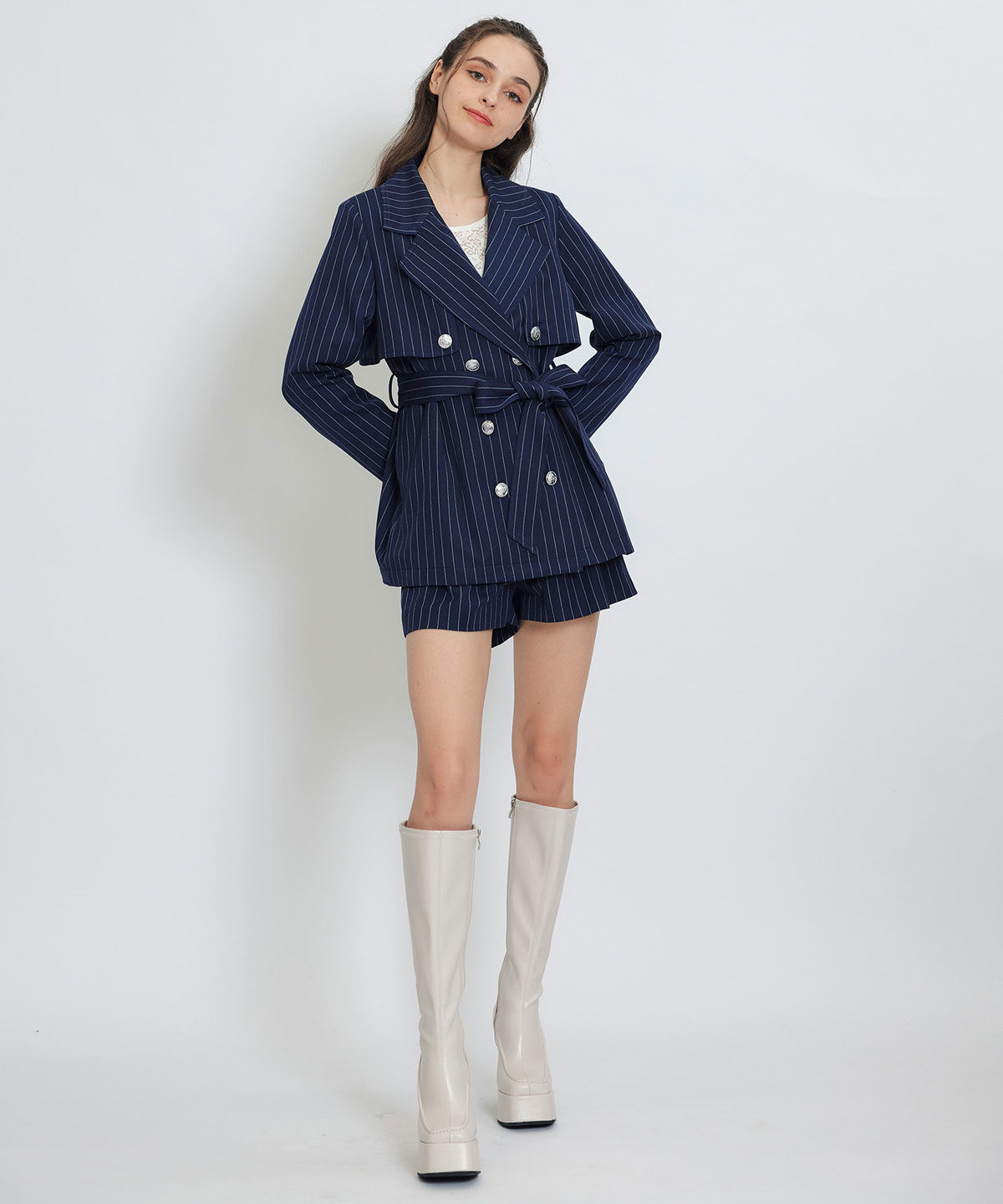 REDYAZEL「ベーシックタックショートパンツ」|キュロット|