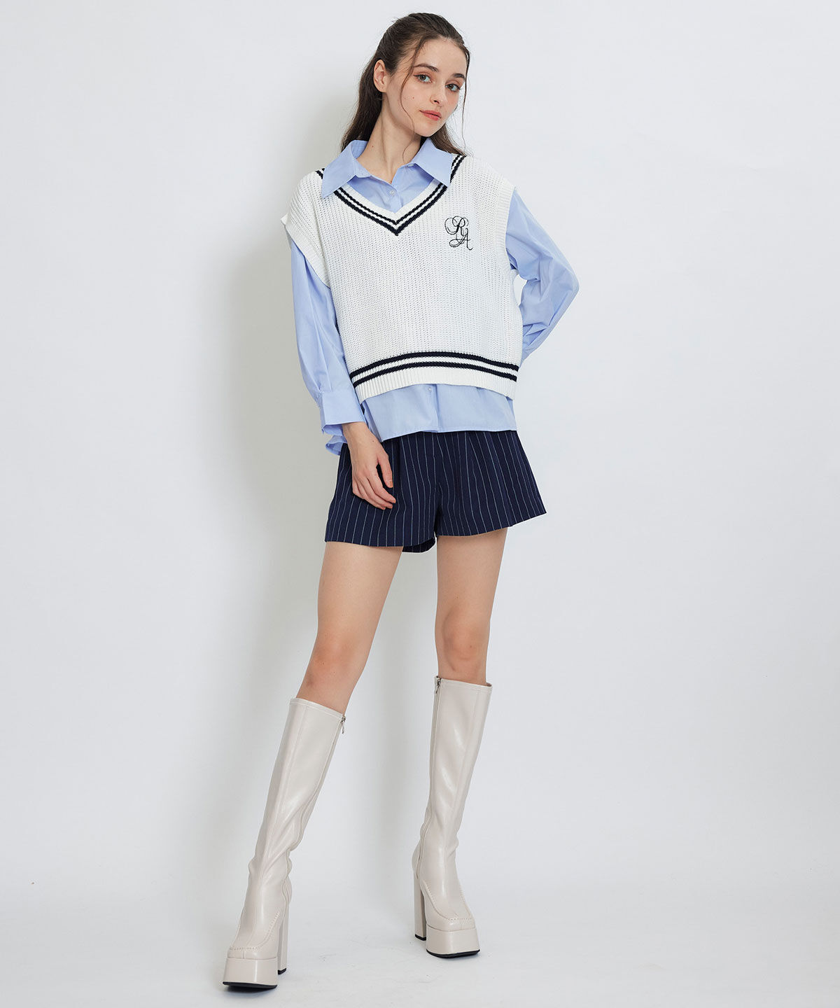 REDYAZEL「ベーシックタックショートパンツ」|キュロット|