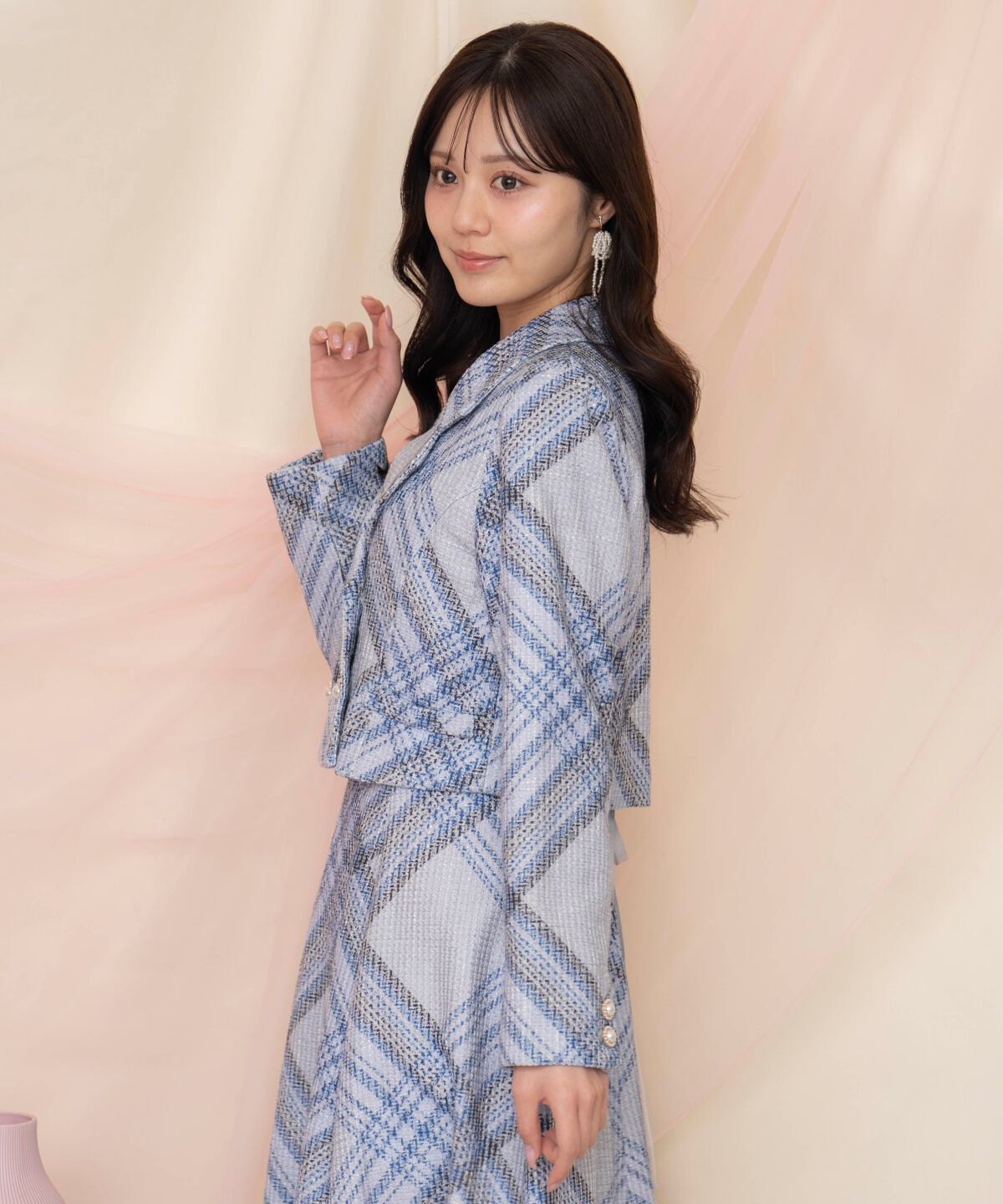 WILLSELECTION「ツイードチェックショートジャケット」|テーラードジャケット|