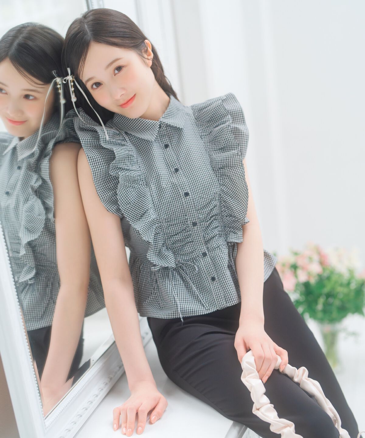 WILLSELECTION「ギャザーリボンフリルスリーブブラウス」|シャツ・ブラウス|