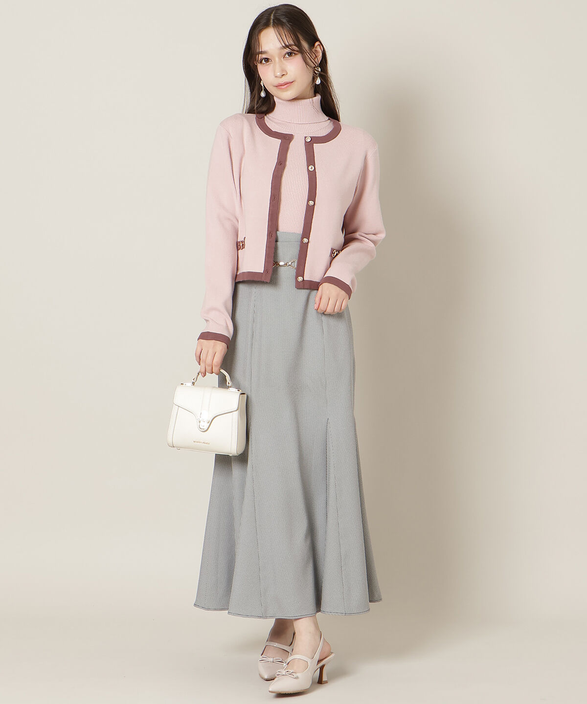 WILLSELECTION「バイカラーアンサンブル」|カーディガン|