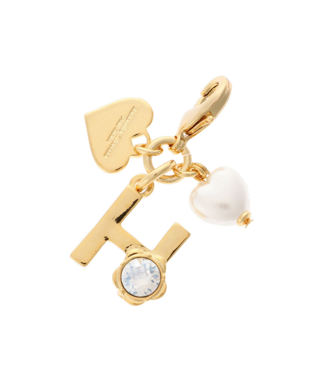 Samantha Thavasa Petit Choice「ストーンモチーフイニシャルチャーム(H)」|チャーム・キーホルダー|ゴールド