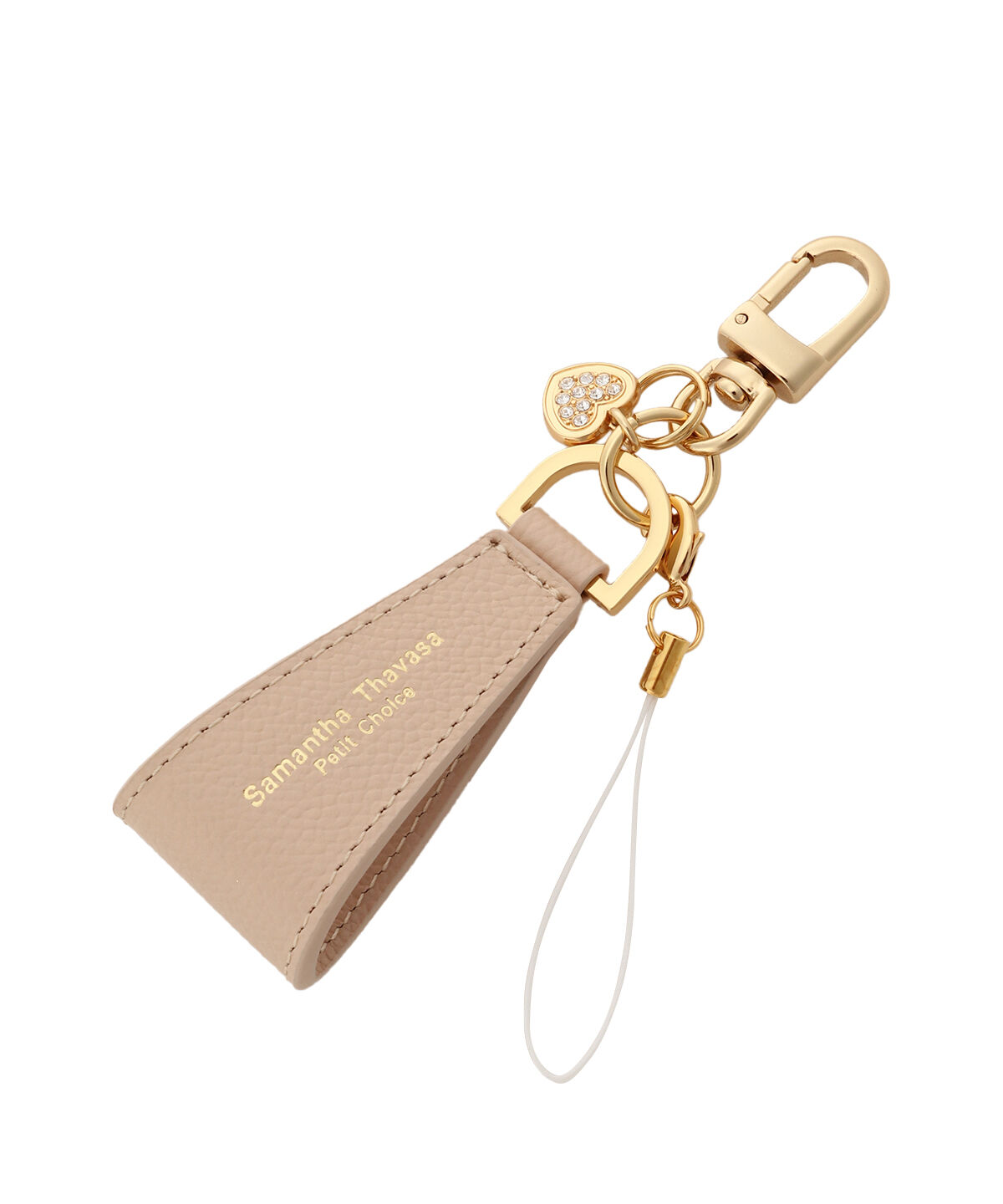 Samantha Thavasa Petit Choice「レザーキーチャーム」|チャーム・キーホルダー|ベージュ
