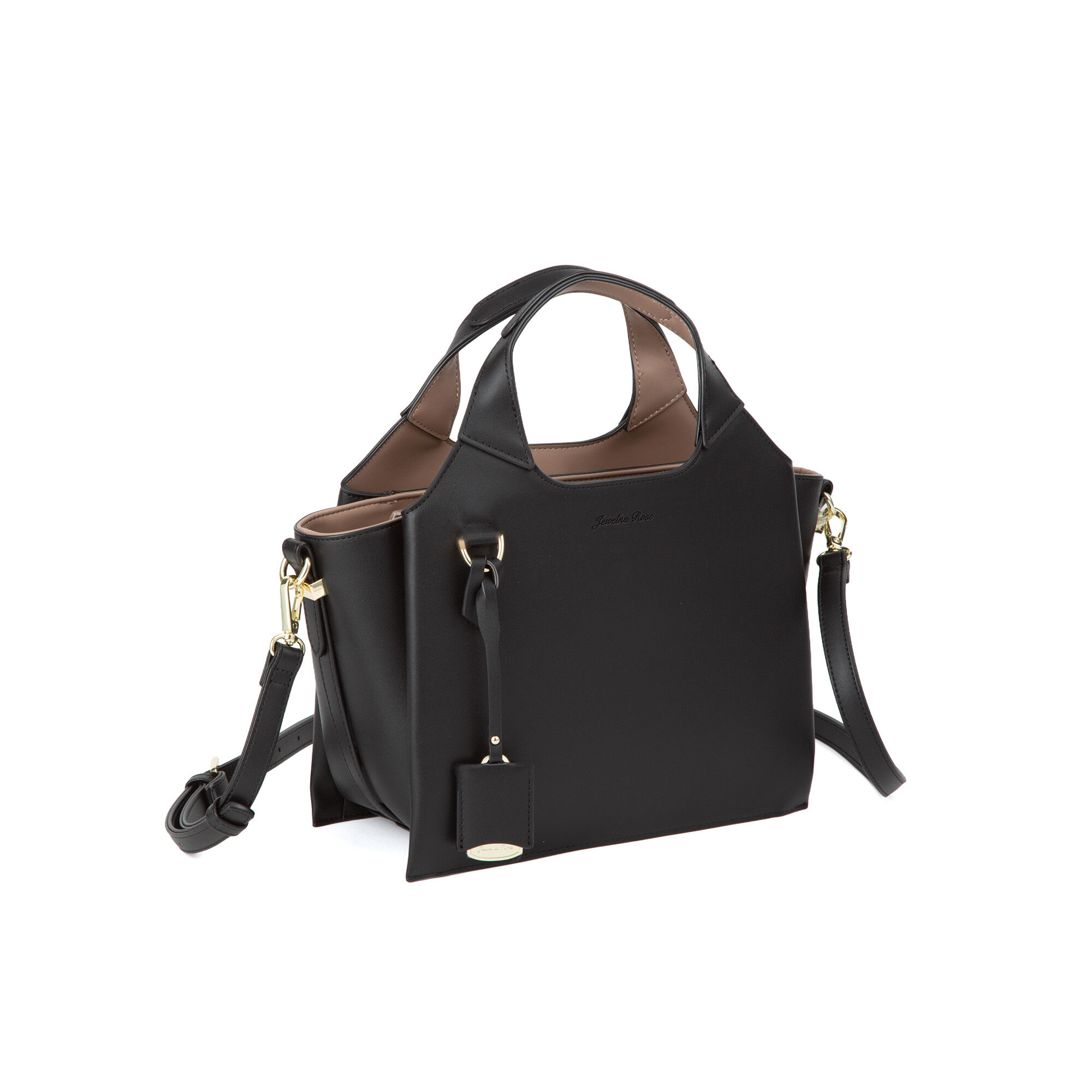  「Jewelna Rose アテナ ハンドバッグ ミドルサイズ 16321」|トートバッグ|ブラック