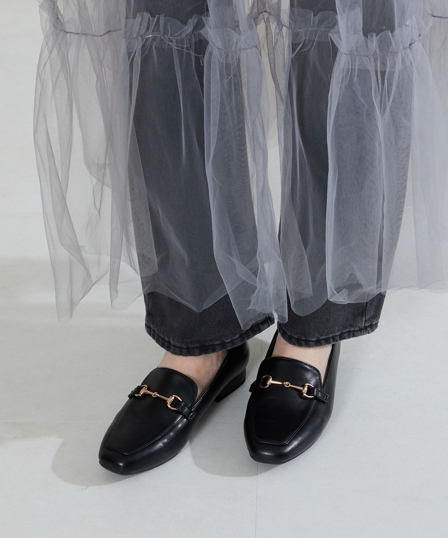 ORiental TRaffic「【跳べるパンプス/シリーズ累計１５０万足突破】スクエアトゥ ビット モチーフ  ローファー /R-3210」|パンプス|