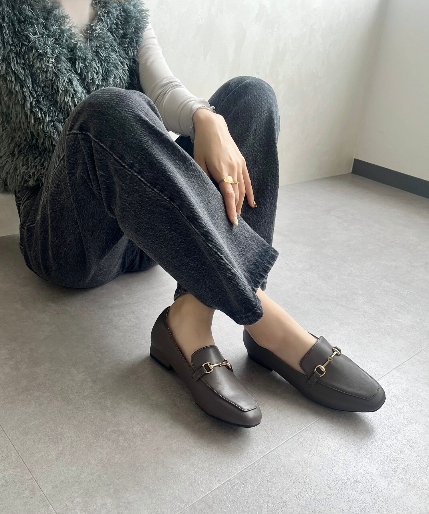 ORiental TRaffic「【跳べるパンプス/シリーズ累計１５０万足突破】スクエアトゥ ビット モチーフ  ローファー /R-3210」|パンプス|