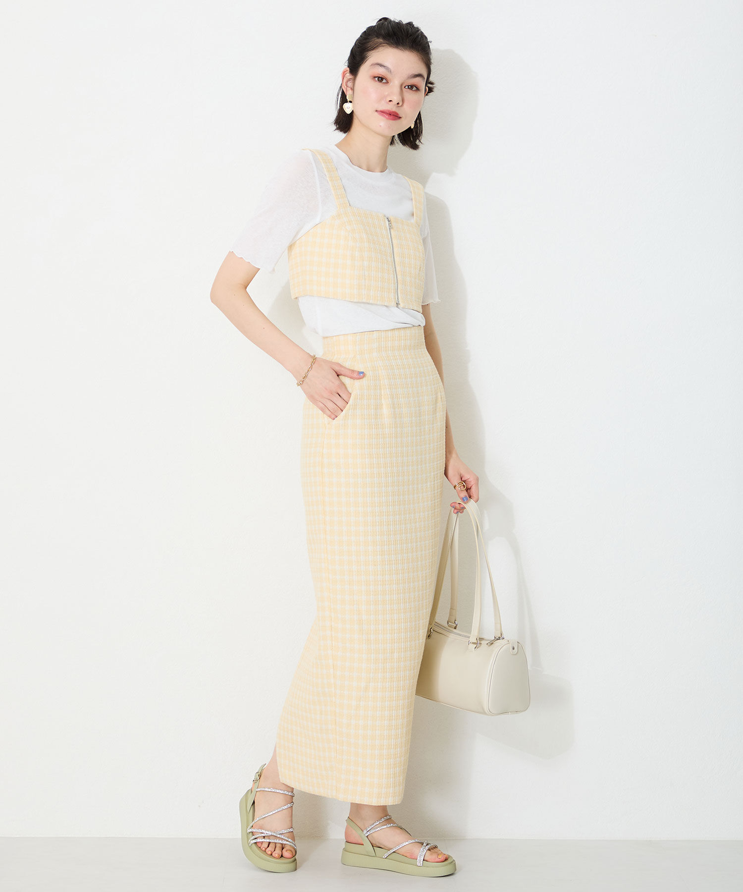 ORiental TRaffic「【追加】ラインストーンストラップサンダル/41217 サンダル 人気 トレンド 売れてる ラインストーン」|サンダル|