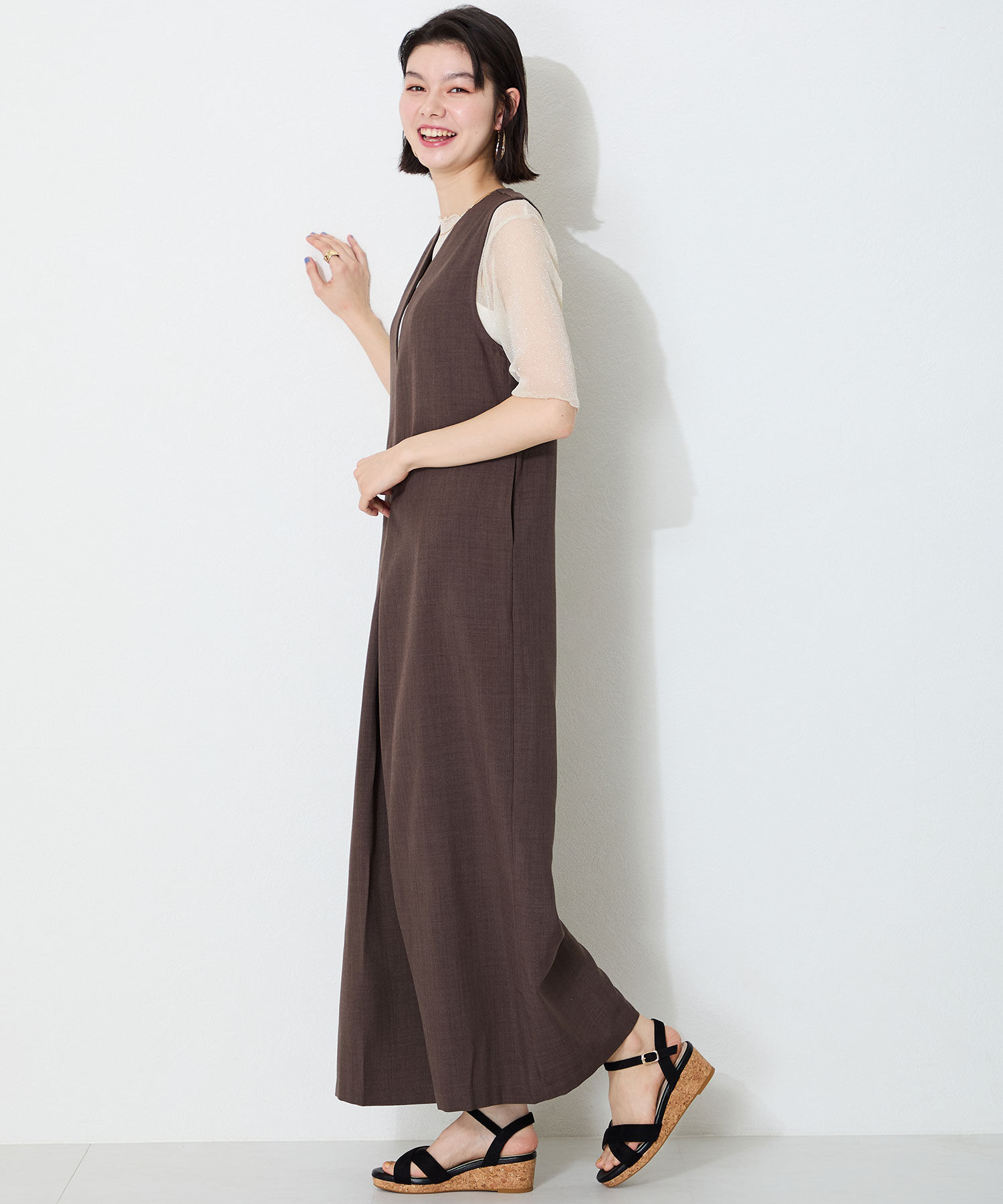 WA Oriental TRaffic「アーモンドトゥクロスウエッジサンダル/52201 サンダル トレンド 人気 クッション」|サンダル|