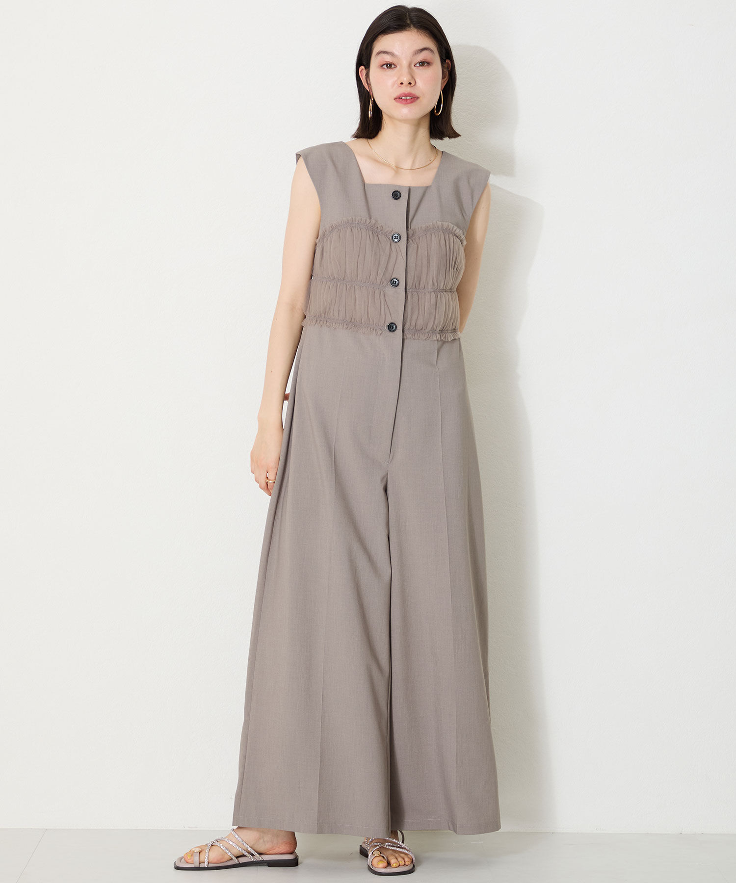 ORiental TRaffic「ラインストーンストラップトングサンダル/51232 サンダル トング 人気 フェミニン」|サンダル|