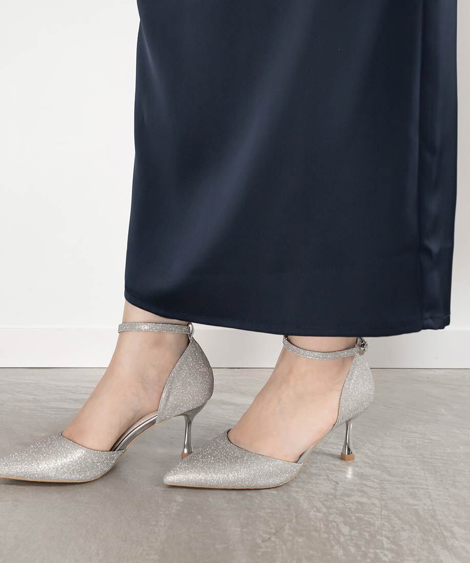  「2WAY グリッターストラップパンプス」|パンプス|