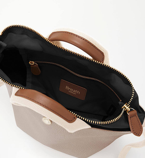 TOPKAPI BREATH「スコッチグレイン ネオレザー ショルダー付き ミニ トートバッグ プレーン」|ショルダー・メッセンジャー|