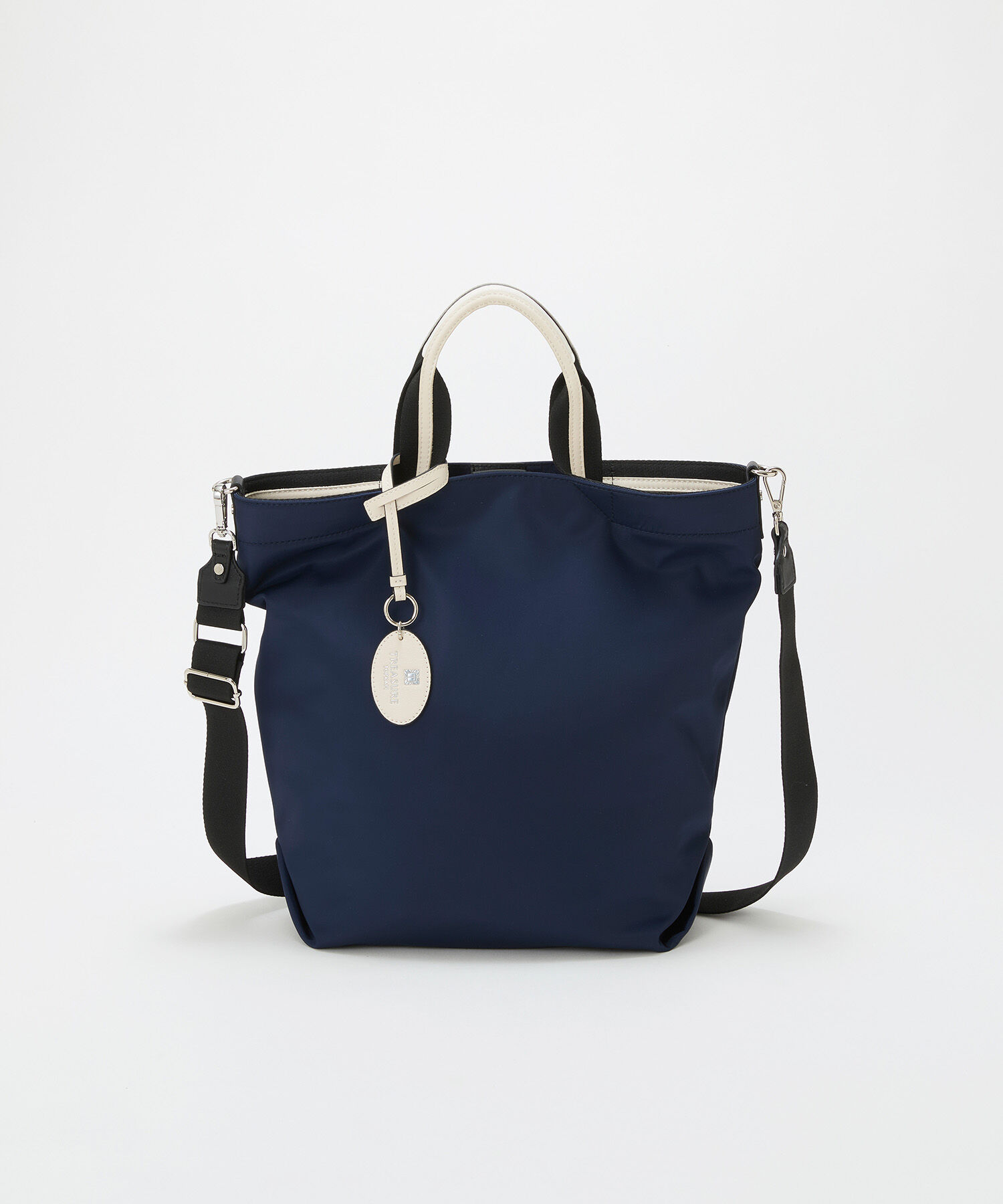 TOPKAPI TREASURE「【TREASURE TOPKAPI】ストライプハンドル ナイロン 縦型 2way トートバッグ A4対応」|トートバッグ|コン