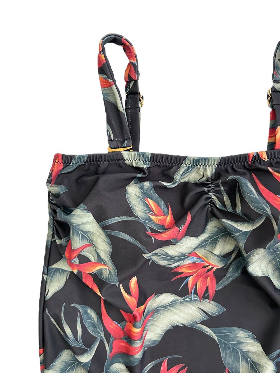 Riberce「トロピカル柄オールインワン水着」|コンビネゾン|