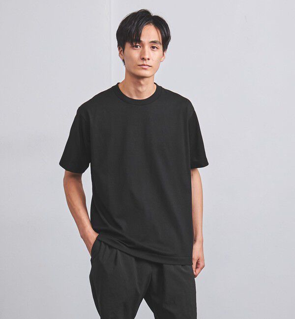 UNITED ARROWS「SARROWS/サローズ オーガニックコットン クルーネック Tシャツ」|Tシャツ・カットソー|BLACK