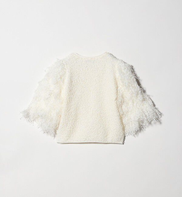 ASTRAET「＜ASTRAET＞ フリンジスリーブ クルーネックニット」|ニット・セーター|