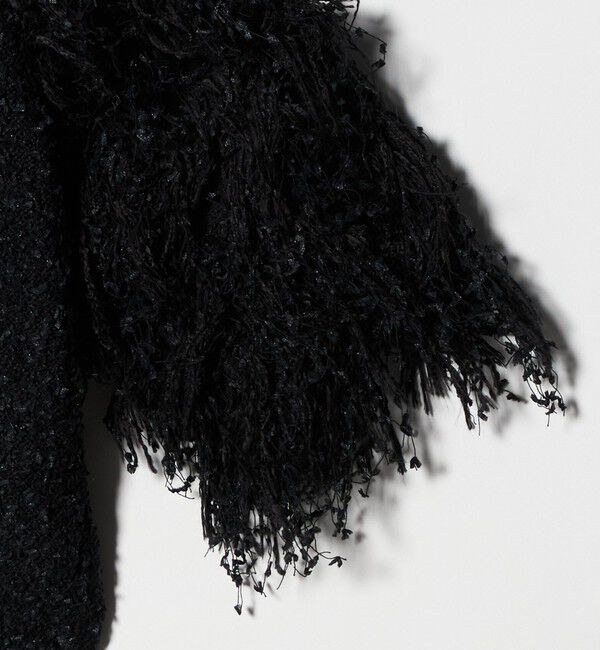 ASTRAET「＜ASTRAET＞ フリンジスリーブ クルーネックニット」|ニット・セーター|