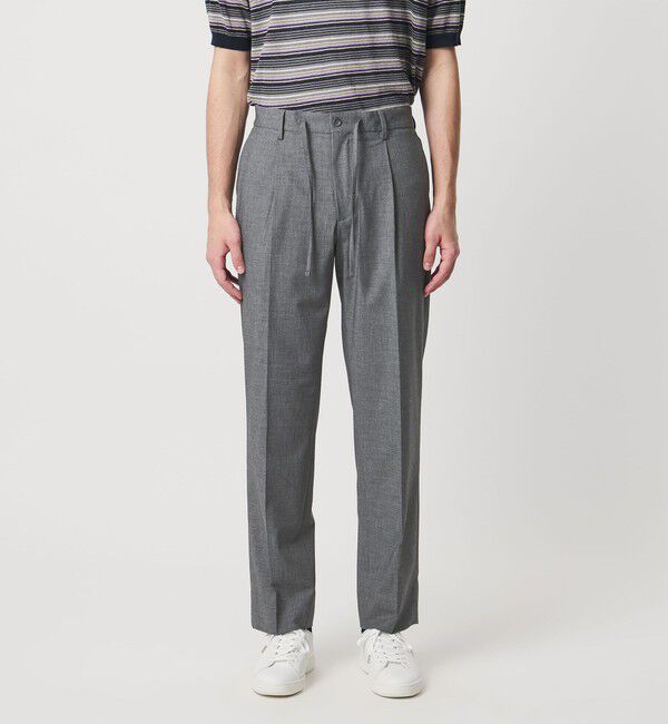 UNITED ARROWS「TR バックシャーリング １プリーツ イージー スラックス　ストレッチ 接触冷感」|スラックス|