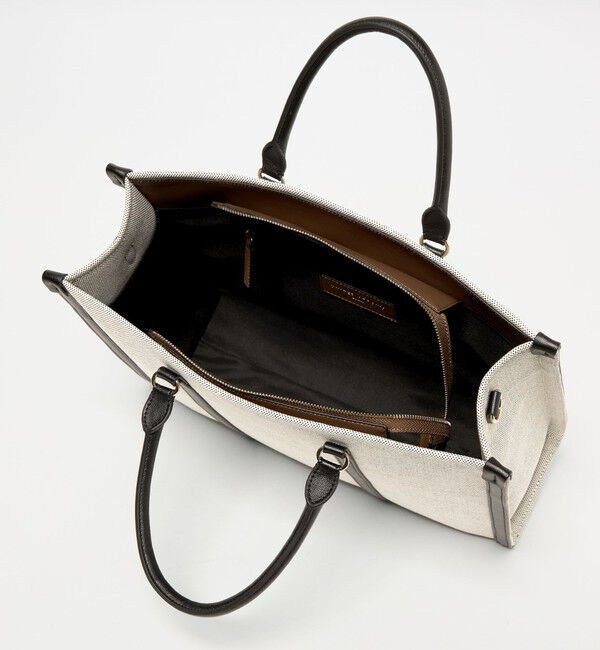 UNITED ARROWS「キャンバスコンビ スクエア トートバッグ」|トートバッグ|