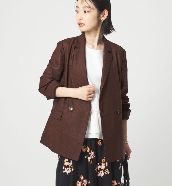 UNITED ARROWS green label relaxing「［size SHORTあり］ライト リネンライク ジャケット UVカット 通気性」|テーラードジャケット|