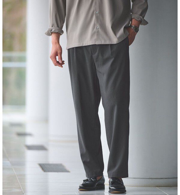 UNITED ARROWS green label relaxing「【WEB限定】JUST fit エアリーカルゼ 1P イージーパンツ-2WAYストレッチ・吸水速乾-」|その他|DK.GRAY