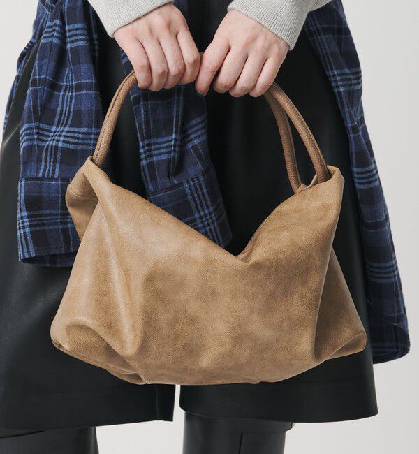 BEAUTY&YOUTH UNITED ARROWS「レザーライク コンビ タック バッグ」|ハンドバッグ|