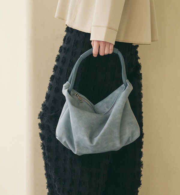 BEAUTY&YOUTH UNITED ARROWS「レザーライク コンビ タック バッグ」|ハンドバッグ|LT.BLUE