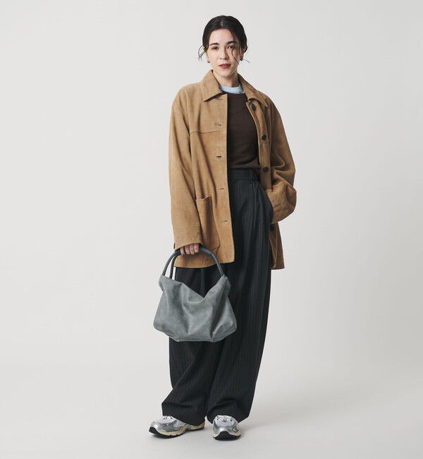 BEAUTY&YOUTH UNITED ARROWS「レザーライク コンビ タック バッグ」|ハンドバッグ|