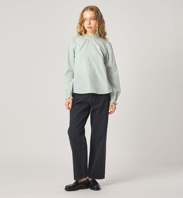 STEVEN ALAN「＜Steven Alan＞コットン バックオープン フリル ブラウス」|シャツ・ブラウス|