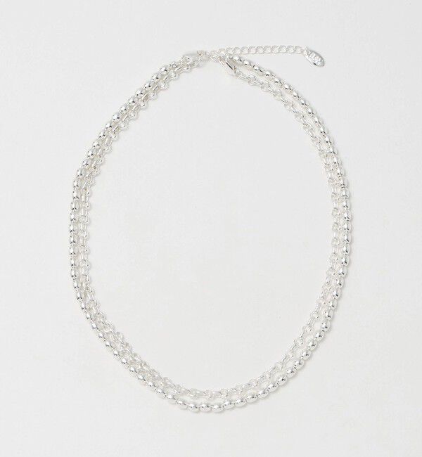 BEAUTY&YOUTH UNITED ARROWS「2連 ミックスチェーン 3WAY ネックレス」|ネックレス|