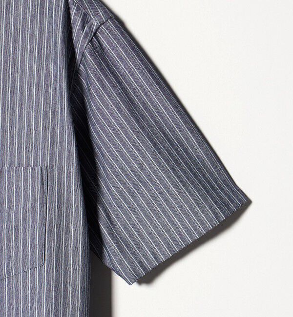 BEAUTY&YOUTH UNITED ARROWS「クイック ストレッチ ストライプ シャンブレー ボタンダウン 半袖シャツ SLIM型 吸水速乾機能付き」|シャツ・ブラウス|