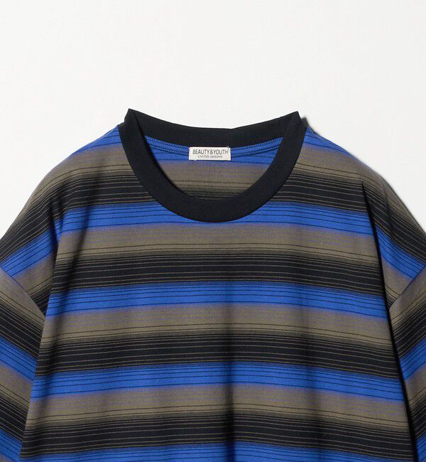 BEAUTY&YOUTH UNITED ARROWS「オンブレ ボーダー クルーネック Tシャツ」|Tシャツ・カットソー|