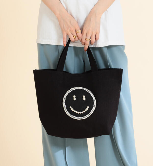 Ray BEAMS 「ECODECO / ブラック キャンバス トートバッグ」|トートバッグ|