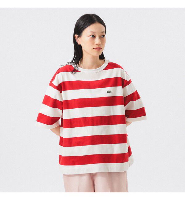 BEAMSBOY「【WEB限定】【別注】LACOSTE / ボーダー ショートスリーブ Tシャツ」|Tシャツ・カットソー|