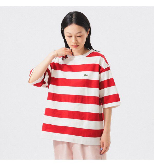 BEAMSBOY「【WEB限定】【別注】LACOSTE / ボーダー ショートスリーブ Tシャツ」|Tシャツ・カットソー|