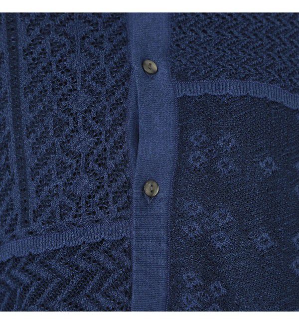 BEAMSBOY「maturely / オープン ワーク レイヤード カーディガン」|ニット・セーター|