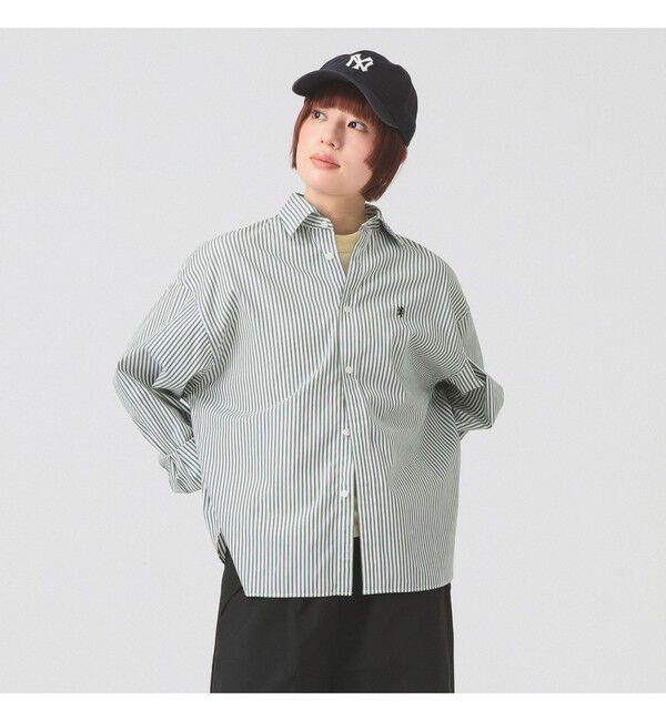 Ray BEAMS 「【別注】Gymphlex / ストライプ シャツ」|シャツ・ブラウス|GREEN*WHITE