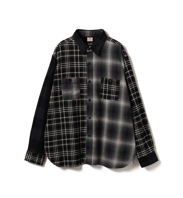BEAMS「【別注】SUGAR CANE / クレイジー ワークシャツ」|シャツ・ブラウス|BLACK
