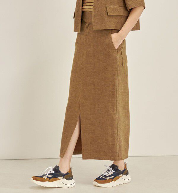 SHIPS for women「MANTECO 麻混 タイト ロング スカート◇」|スカート|