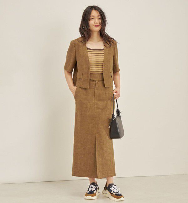 SHIPS for women「MANTECO 麻混 タイト ロング スカート◇」|スカート|