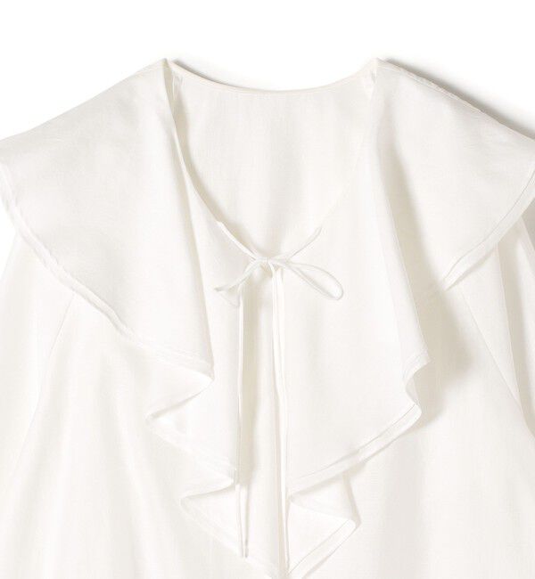 SHIPS for women「〈手洗い可能〉marmors: 2way フリル カラー ブラウス」|シャツ・ブラウス|