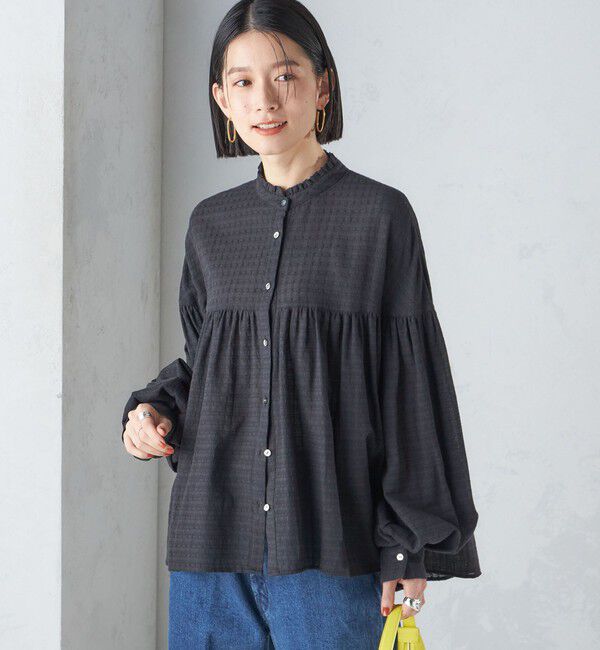 SHIPS for women「〈洗濯機可能〉スタンドフリル ボリューム ブラウス 24SS ◇」|シャツ・ブラウス|