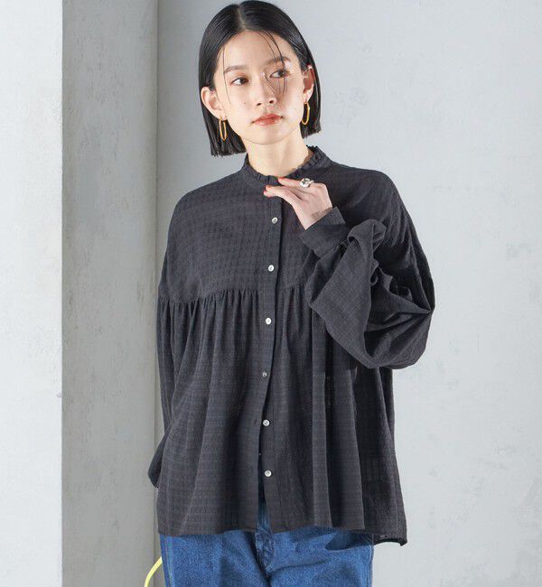 SHIPS for women「〈洗濯機可能〉スタンドフリル ボリューム ブラウス 24SS ◇」|シャツ・ブラウス|
