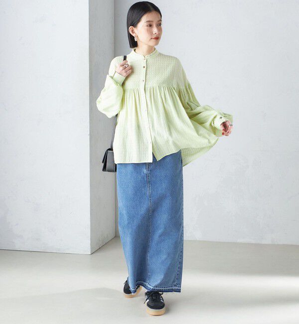 SHIPS for women「〈洗濯機可能〉スタンドフリル ボリューム ブラウス 24SS ◇」|シャツ・ブラウス|